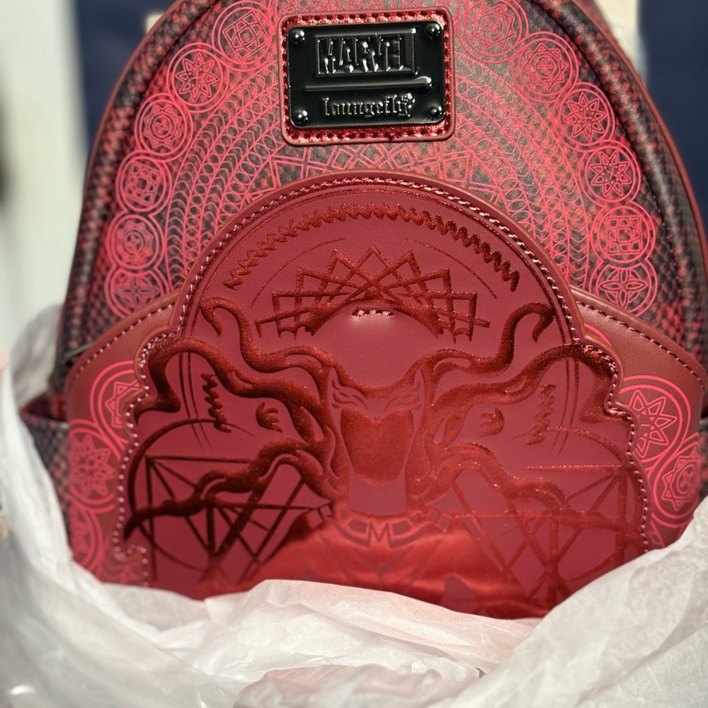 Disney Parks Marvel Scarlet Witch Hard Tag Loungefly Mini Backpack NWT